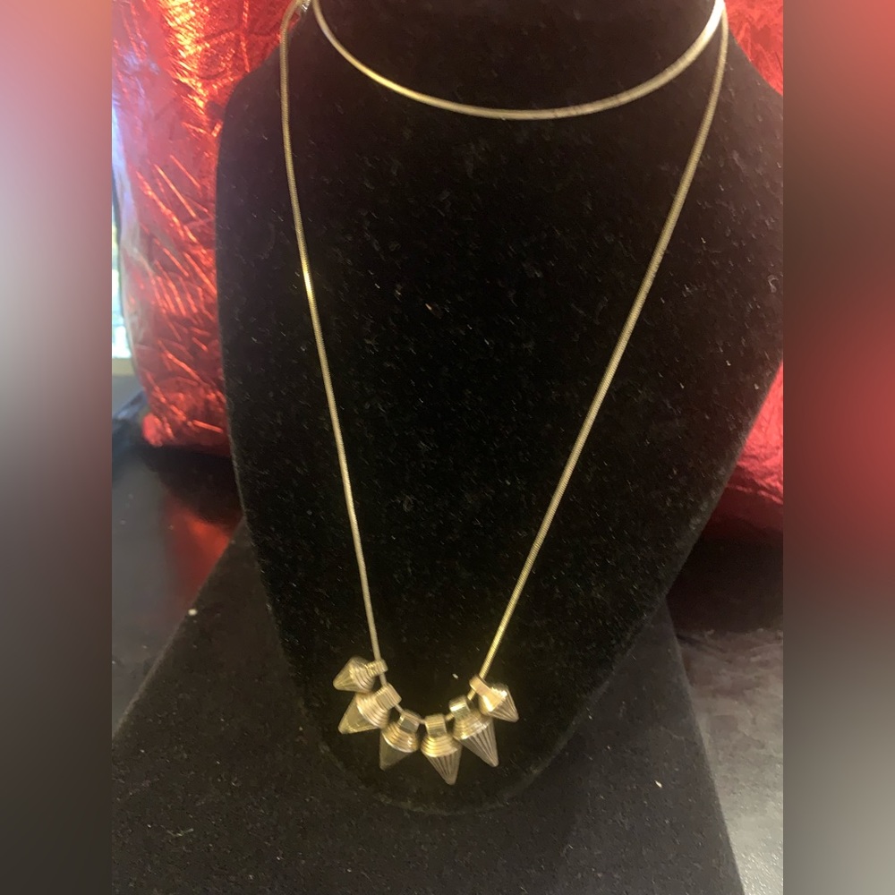 Madewell conical gold and brass tone necklace